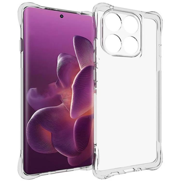 For Motorola Edge 60 Pro 5G WANLONFENG Transparent Four-Corner Shockproof TPU Phone Case with Screen Film - Transparent