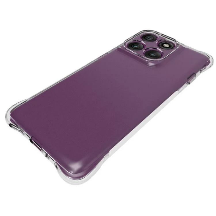 For Motorola Edge 60 Pro 5G WANLONFENG Transparent Four-Corner Shockproof TPU Phone Case with Screen Film - Transparent