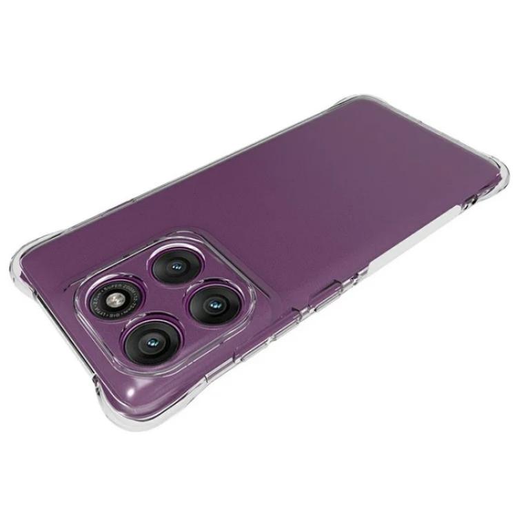 For Motorola Edge 60 Pro 5G WANLONFENG Transparent Four-Corner Shockproof TPU Phone Case with Screen Film - Transparent