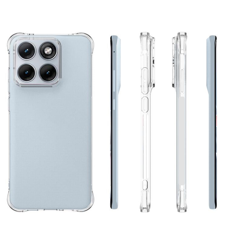 For Motorola Edge 70 Fusion / 70 Fusion+ 5G WANLONFENG Transparent Four-Corner Shockproof TPU Phone Case with Screen Film - Transparent