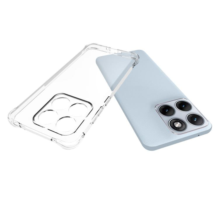 For Motorola Edge 70 Fusion / 70 Fusion+ 5G WANLONFENG Transparent Four-Corner Shockproof TPU Phone Case with Screen Film - Transparent