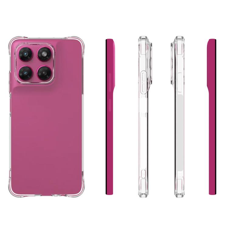 For Motorola Moto G37 / G47 5G WANLONFENG Transparent Four-Corner Shockproof TPU Phone Case with Screen Film - Transparent