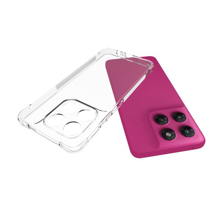 For Motorola Moto G37 / G47 5G WANLONFENG Transparent Four-Corner Shockproof TPU Phone Case with Screen Film - Transparent