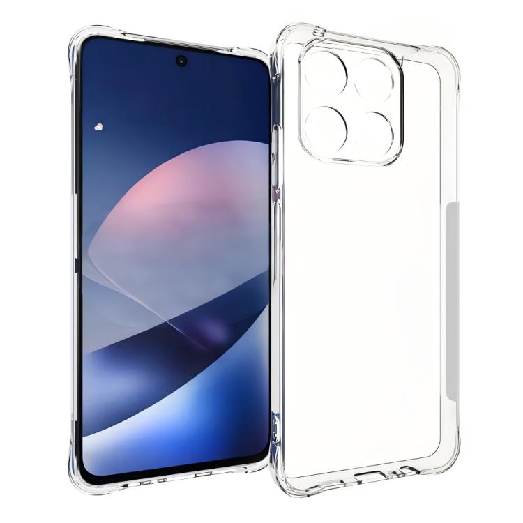 For Motorola Moto G37 Power 5G WANLONFENG Transparent Four-Corner Shockproof TPU Phone Case with Screen Film - Transparent