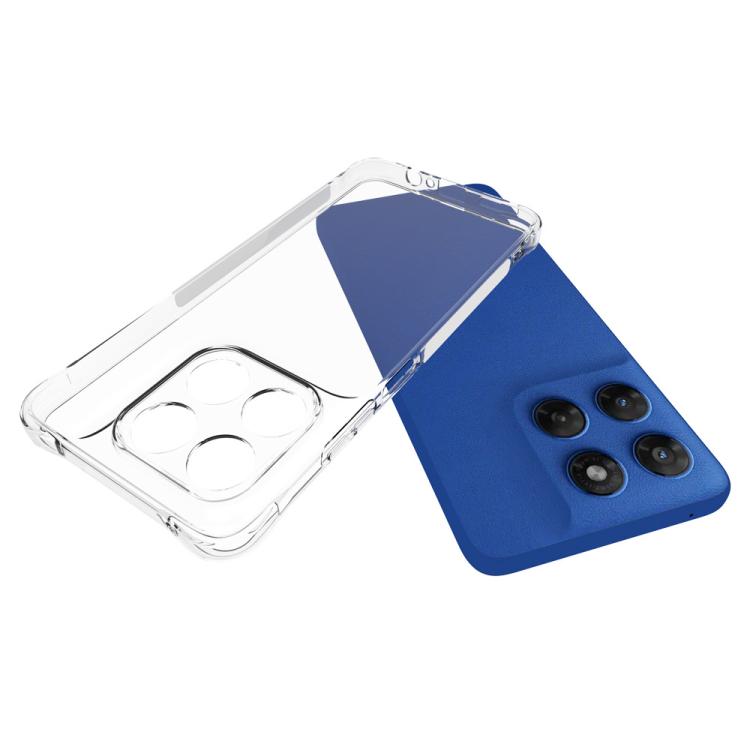 For Motorola Moto G37 Power 5G WANLONFENG Transparent Four-Corner Shockproof TPU Phone Case with Screen Film - Transparent