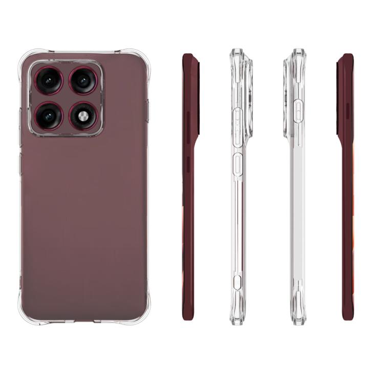 For Motorola Edge 70 Pro 5G WANLONFENG Transparent Four-Corner Shockproof TPU Phone Case with Screen Film - Transparent