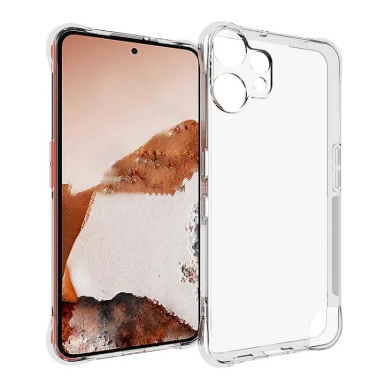 For Nothing CMF Phone 2 Pro WANLONFENG Transparent Four-Corner Shockproof TPU Phone Case with Screen Film - Transparent