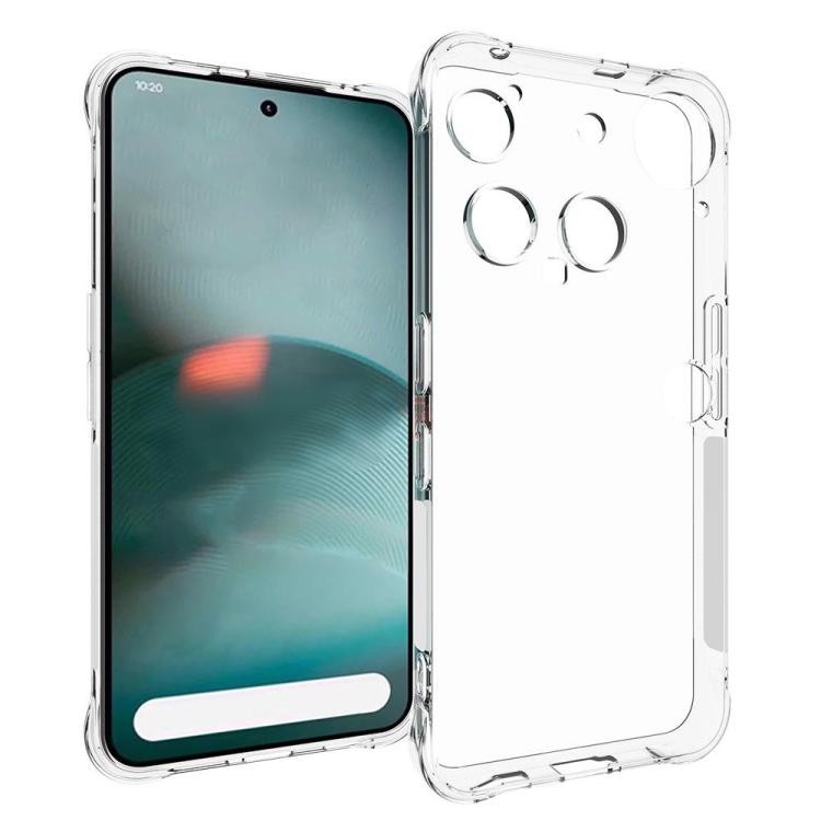 For Nothing Phone 3 5G WANLONFENG Transparent Four-Corner Shockproof TPU Phone Case with Screen Film - Transparent
