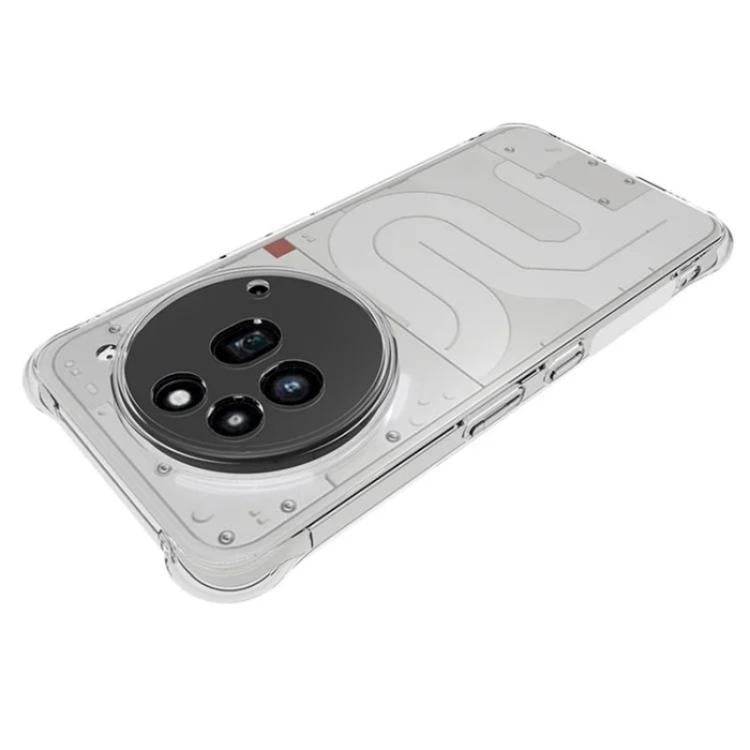 For Nothing Phone 3a Pro WANLONFENG Transparent Four-Corner Shockproof TPU Phone Case with Screen Film - Transparent
