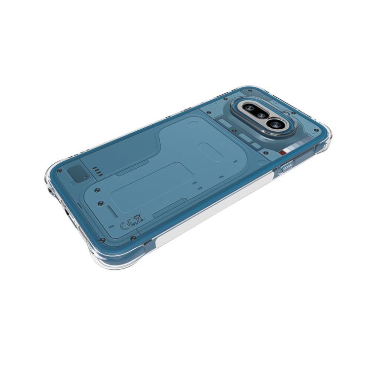 For Nothing Phone 4a WANLONFENG Transparent Four-Corner Shockproof TPU Phone Case with Screen Film - Transparent