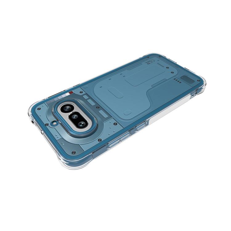 For Nothing Phone 4a WANLONFENG Transparent Four-Corner Shockproof TPU Phone Case with Screen Film - Transparent