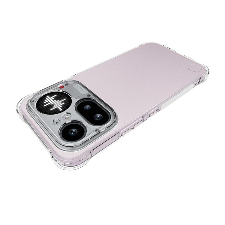 For Nothing Phone 4a Pro WANLONFENG Transparent Four-Corner Shockproof TPU Phone Case with Screen Film - Transparent