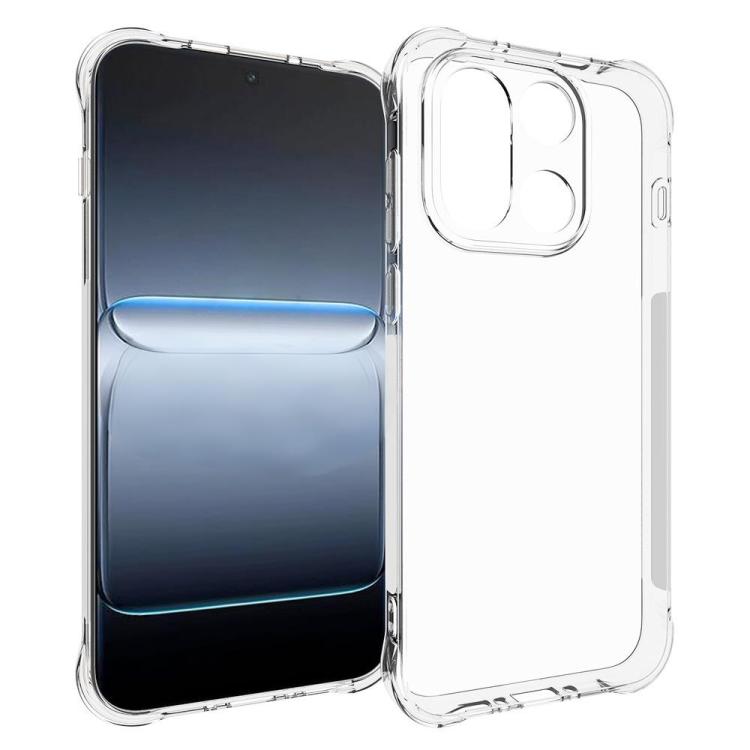 For OnePlus 15 5G WANLONFENG Transparent Four-Corner Shockproof TPU Phone Case with Screen Film - Transparent
