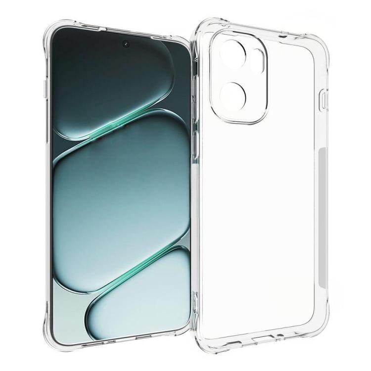 For OnePlus 15R / Ace 6T / Ace 6 5G WANLONFENG Transparent Four-Corner Shockproof TPU Phone Case with Screen Film - Transparent