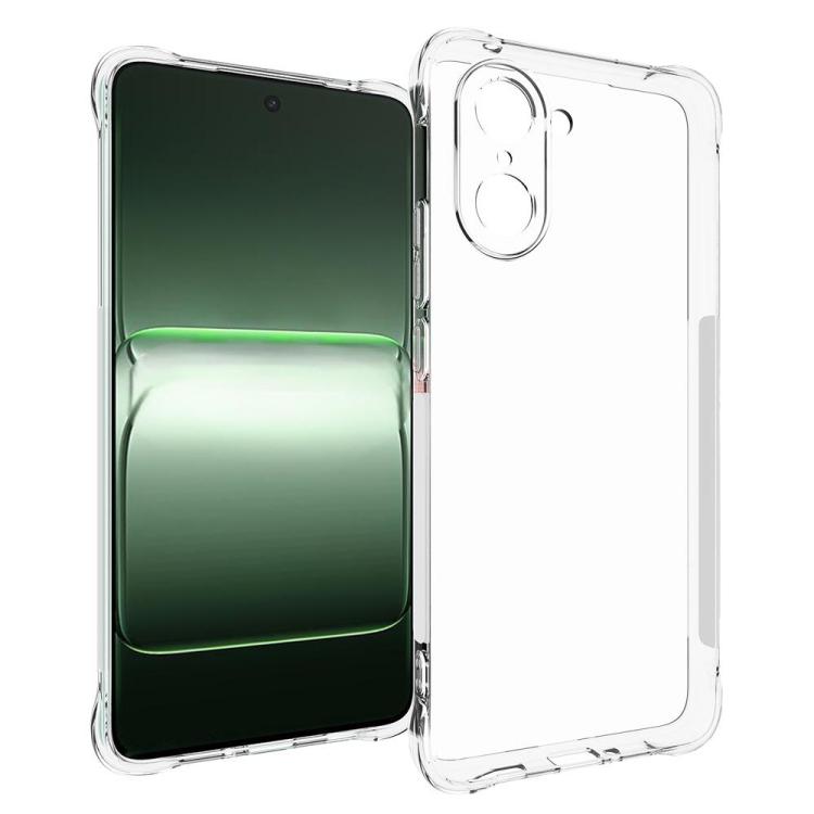 For OnePlus Nord CE5 / Ace 5 Racing 5G WANLONFENG Transparent Four-Corner Shockproof TPU Phone Case with Screen Film - Transparent