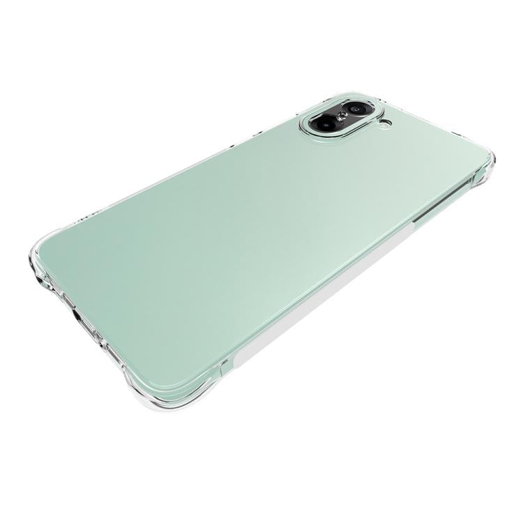 For OnePlus Nord CE5 / Ace 5 Racing 5G WANLONFENG Transparent Four-Corner Shockproof TPU Phone Case with Screen Film - Transparent