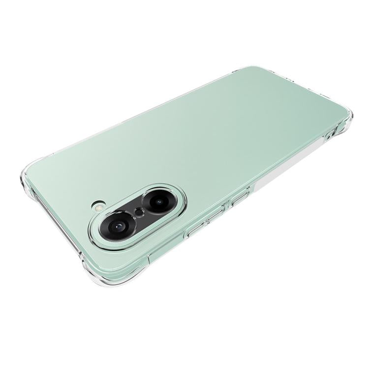 For OnePlus Nord CE5 / Ace 5 Racing 5G WANLONFENG Transparent Four-Corner Shockproof TPU Phone Case with Screen Film - Transparent