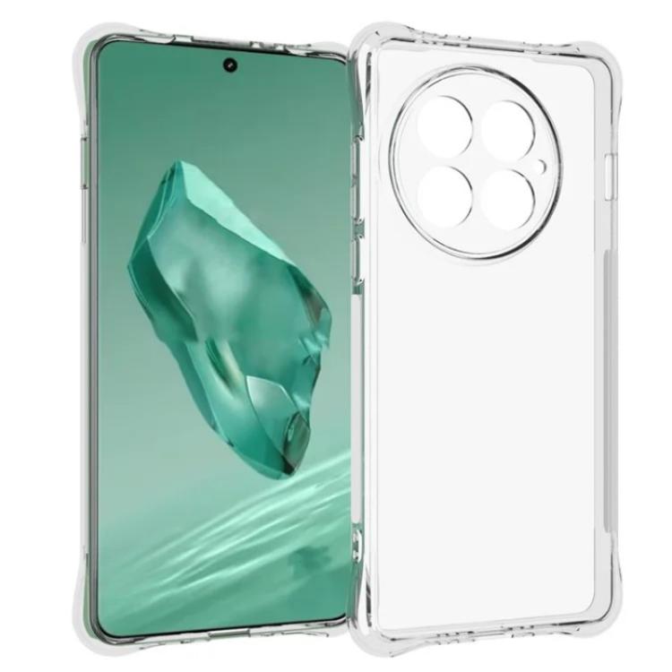For OnePlus 13 WANLONFENG Transparent Four-Corner Shockproof TPU Phone Case with Screen Film - Transparent