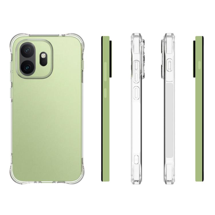 For OnePlus 15T 5G WANLONFENG Transparent Four-Corner Shockproof TPU Phone Case with Screen Film - Transparent