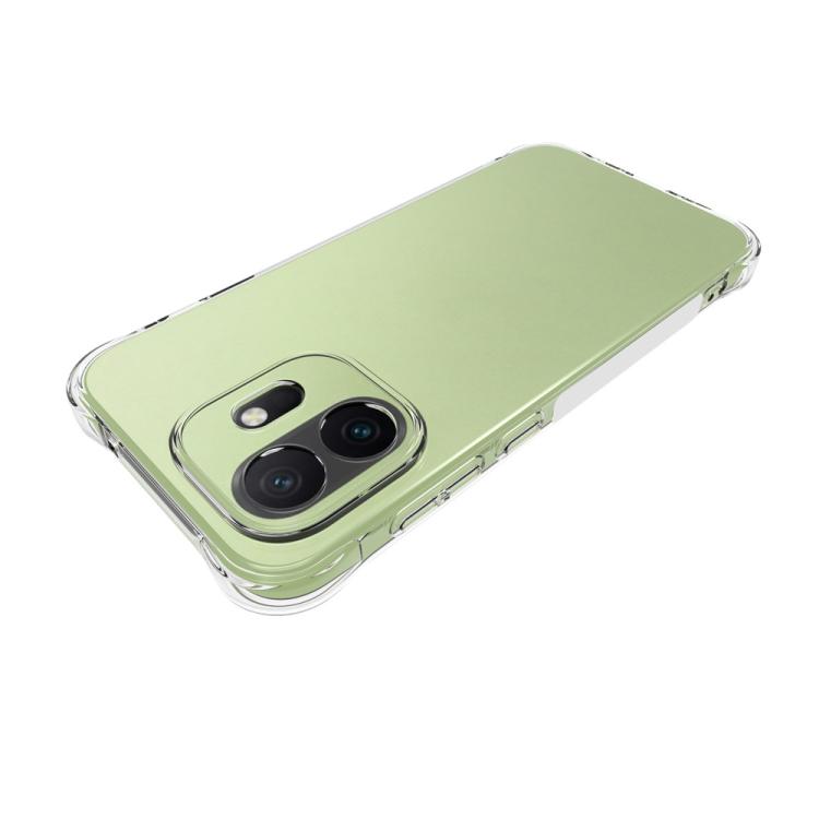 For OnePlus 15T 5G WANLONFENG Transparent Four-Corner Shockproof TPU Phone Case with Screen Film - Transparent