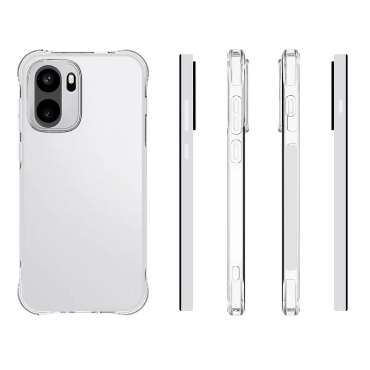 For OnePlus Ace 6 Ultra 5G WANLONFENG Transparent Four-Corner Shockproof TPU Phone Case with Screen Film - Transparent