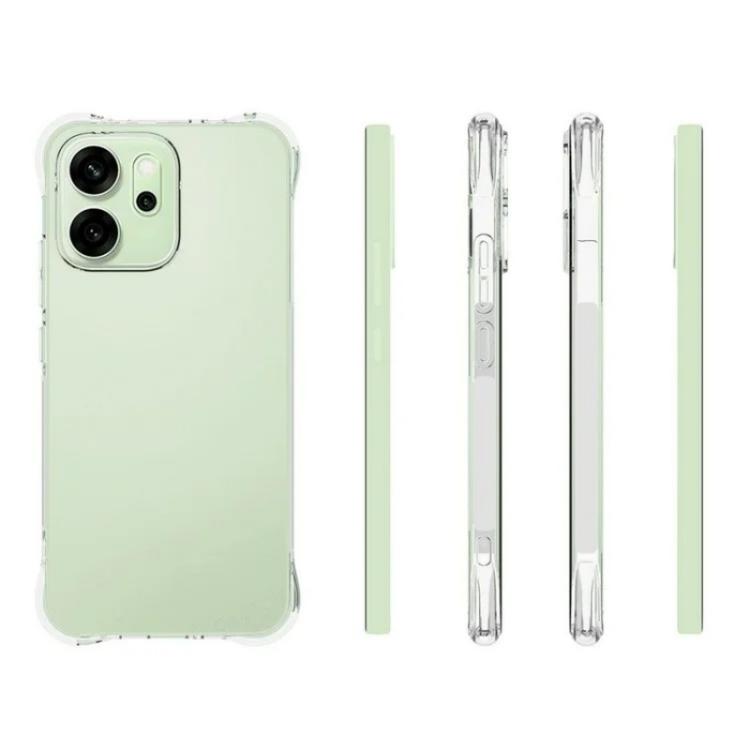 For OPPO Reno14 5G Global WANLONFENG Transparent Four-Corner Shockproof TPU Phone Case with Screen Film - Transparent