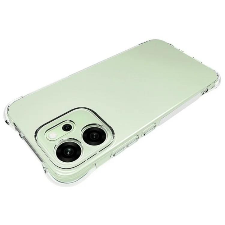 For OPPO Reno14 5G Global WANLONFENG Transparent Four-Corner Shockproof TPU Phone Case with Screen Film - Transparent