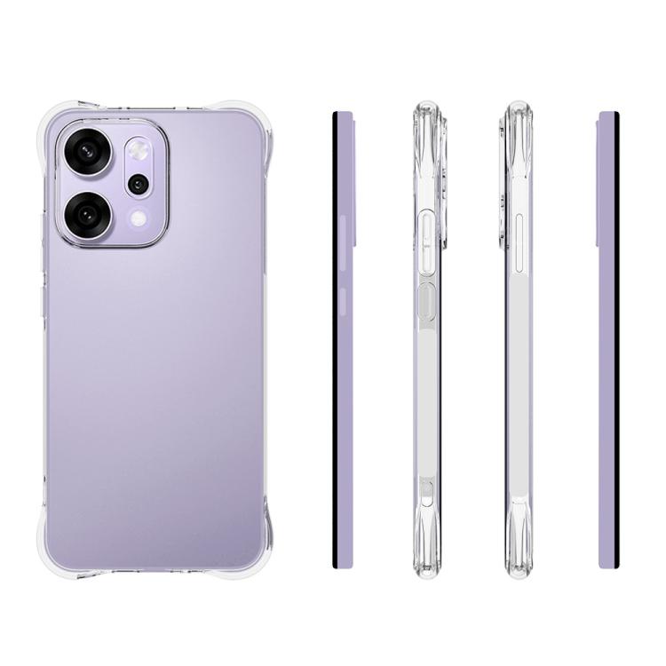 For OPPO Reno14 Pro 5G Global WANLONFENG Transparent Four-Corner Shockproof TPU Phone Case with Screen Film - Transparent