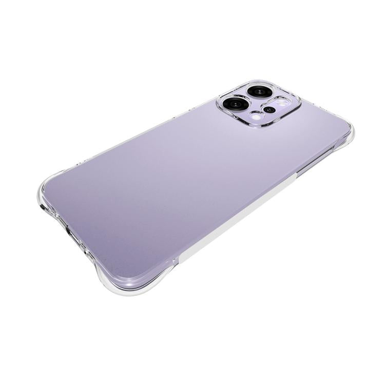For OPPO Reno14 Pro 5G Global WANLONFENG Transparent Four-Corner Shockproof TPU Phone Case with Screen Film - Transparent