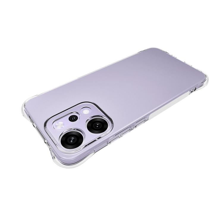 For OPPO Reno14 Pro 5G Global WANLONFENG Transparent Four-Corner Shockproof TPU Phone Case with Screen Film - Transparent