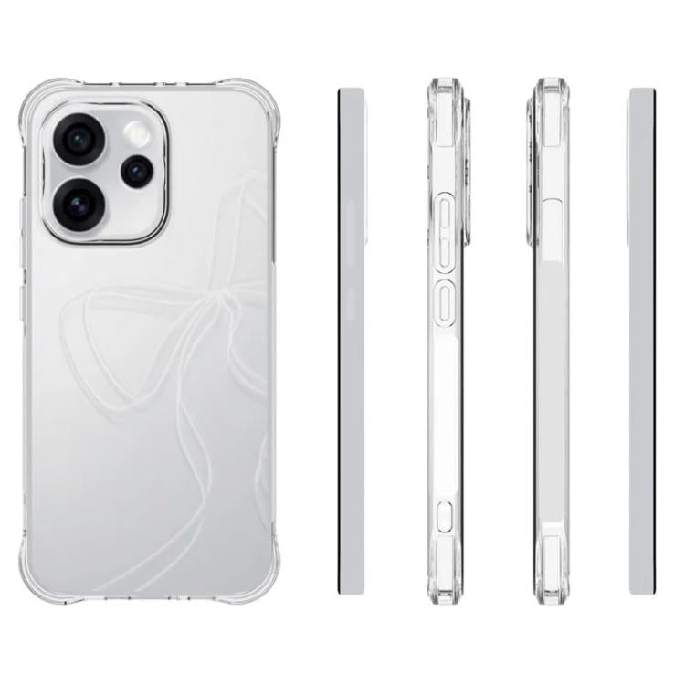 For OPPO Reno15 Pro 5G Global WANLONFENG Transparent Four-Corner Shockproof TPU Phone Case with Screen Film - Transparent