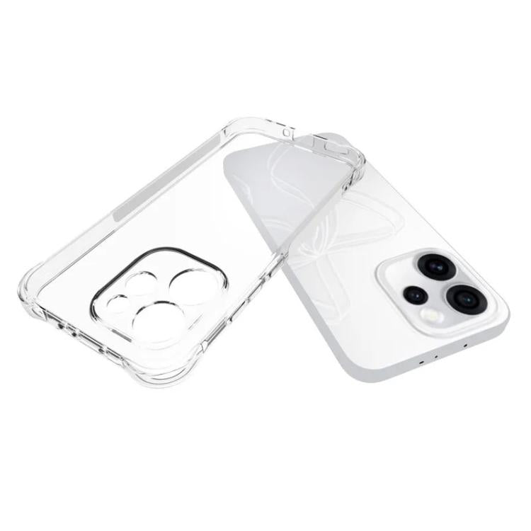 For OPPO Reno15 Pro 5G Global WANLONFENG Transparent Four-Corner Shockproof TPU Phone Case with Screen Film - Transparent