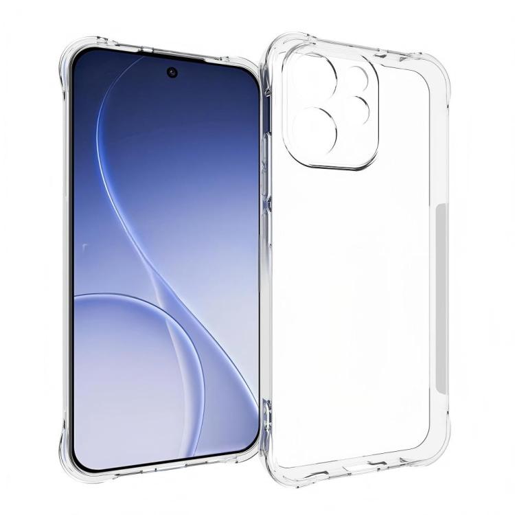 For OPPO Reno15 F 5G WANLONFENG Transparent Four-Corner Shockproof TPU Phone Case with Screen Film - Transparent