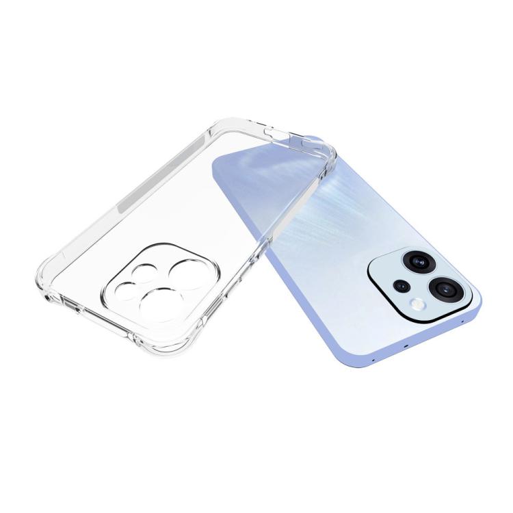 For OPPO Reno15 F 5G WANLONFENG Transparent Four-Corner Shockproof TPU Phone Case with Screen Film - Transparent