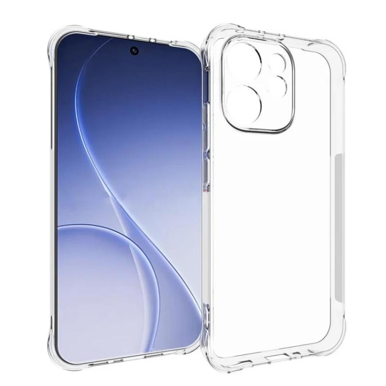 For OPPO Reno15 Pro Max 5G Global WANLONFENG Transparent Four-Corner Shockproof TPU Phone Case with Screen Film - Transparent