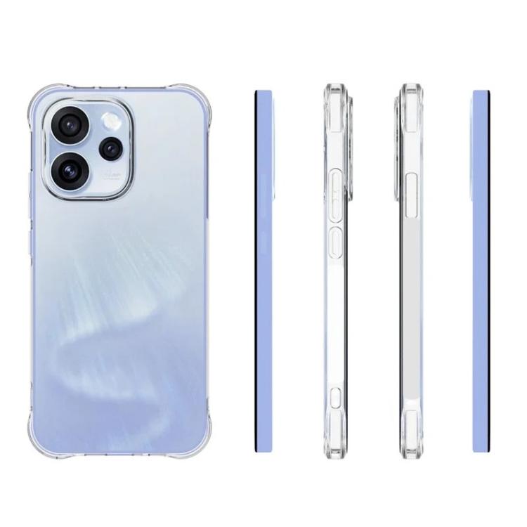 For OPPO Reno15 Pro Max 5G Global WANLONFENG Transparent Four-Corner Shockproof TPU Phone Case with Screen Film - Transparent
