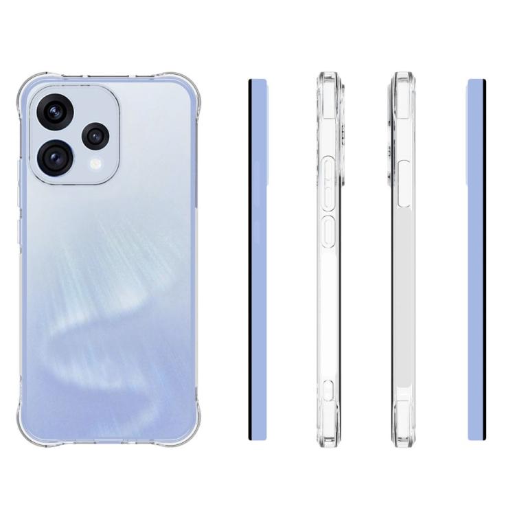 For OPPO Reno15 5G Global WANLONFENG Transparent Four-Corner Shockproof TPU Phone Case with Screen Film - Transparent