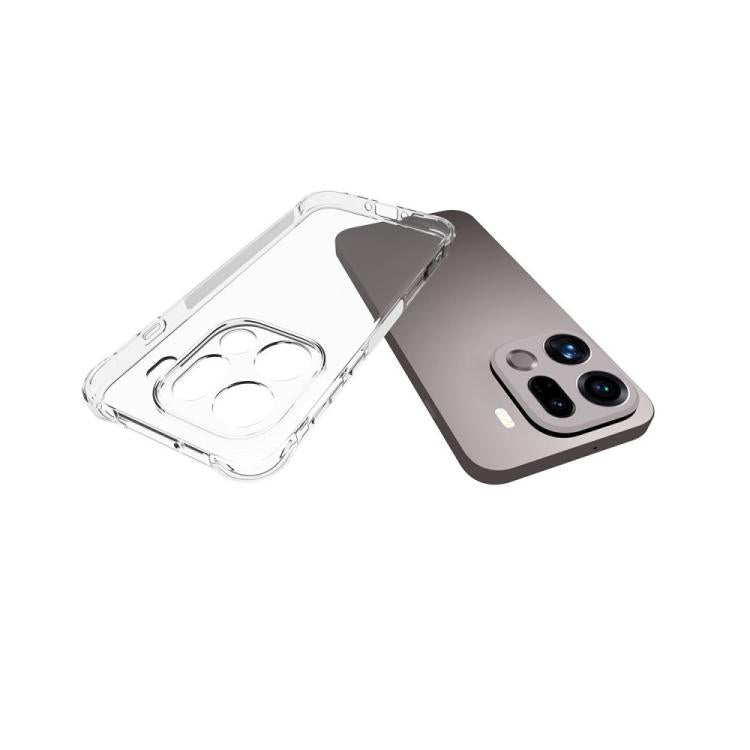 For OPPO Find X9 Pro 5G WANLONFENG Transparent Four-Corner Shockproof TPU Phone Case with Screen Film - Transparent