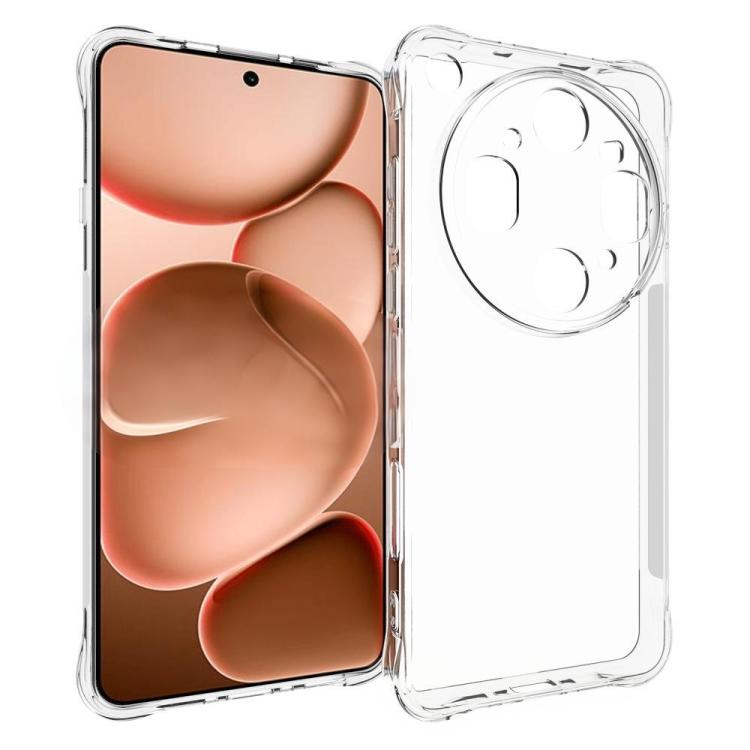 For OPPO Find X9 Ultra 5G WANLONFENG Transparent Four-Corner Shockproof TPU Phone Case with Screen Film - Transparent