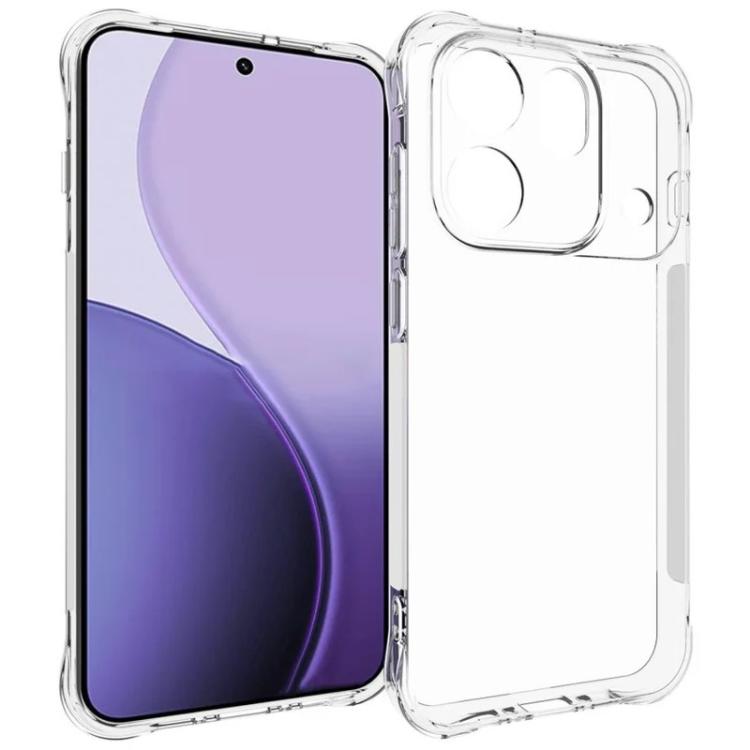 For OPPO Find X9s Pro 5G WANLONFENG Transparent Four-Corner Shockproof TPU Phone Case with Screen Film - Transparent