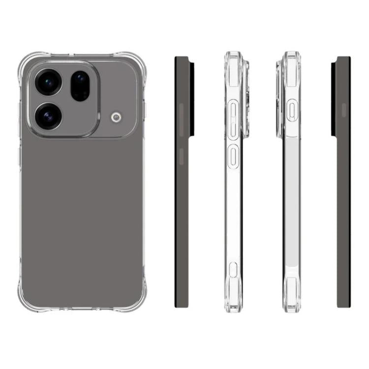 For OPPO Find X9s Pro 5G WANLONFENG Transparent Four-Corner Shockproof TPU Phone Case with Screen Film - Transparent