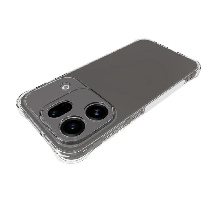 For OPPO Find X9s Pro 5G WANLONFENG Transparent Four-Corner Shockproof TPU Phone Case with Screen Film - Transparent