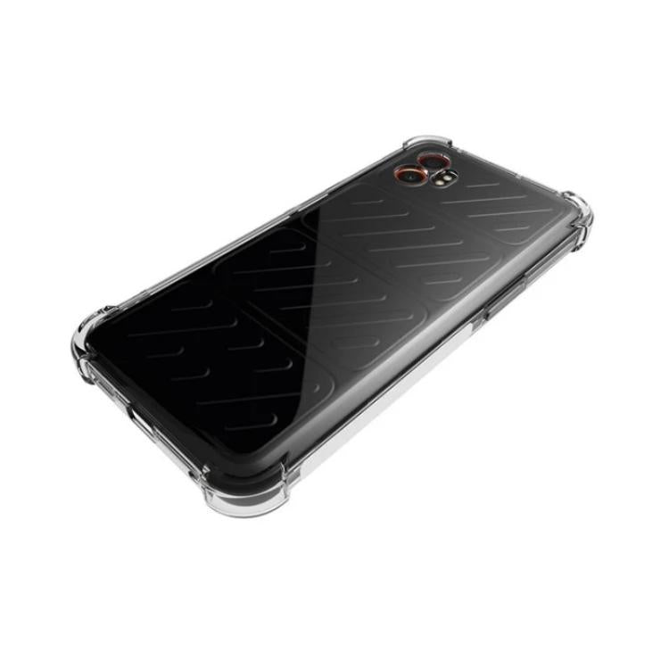 For Galaxy XCover7 Pro WANLONFENG Transparent Four-Corner Shockproof TPU Phone Case with Screen Film - Transparent