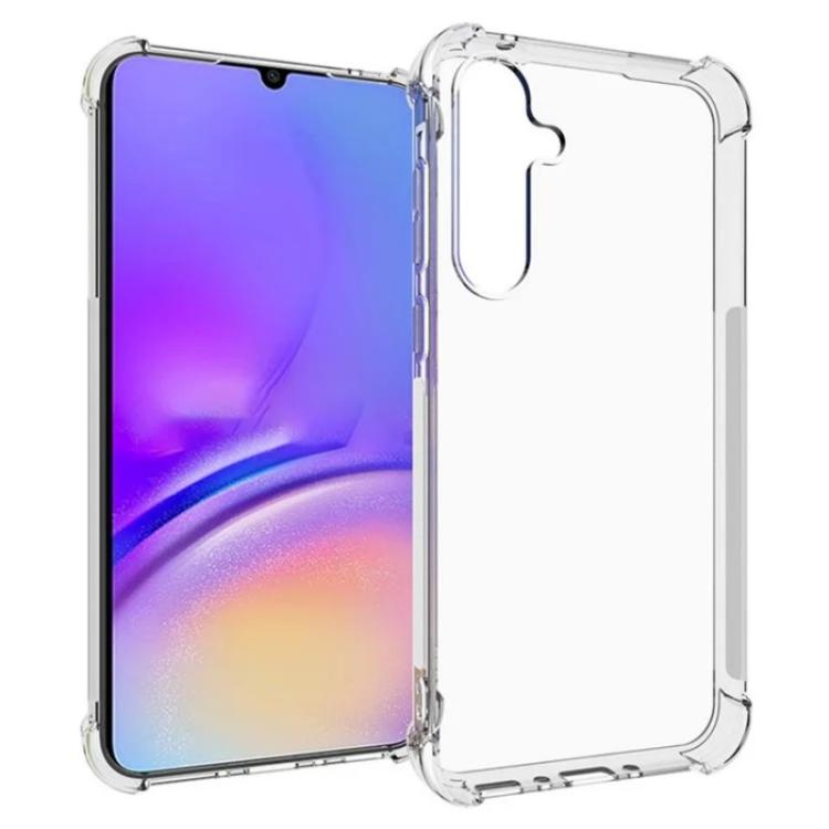 For Galaxy A35 5G WANLONFENG Transparent Four-Corner Shockproof TPU Phone Case with Screen Film - Transparent