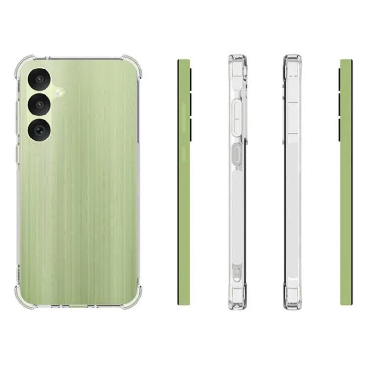 For Galaxy A35 5G WANLONFENG Transparent Four-Corner Shockproof TPU Phone Case with Screen Film - Transparent