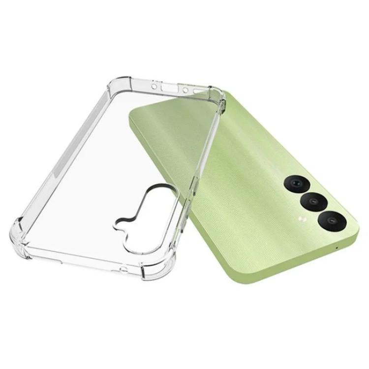 For Galaxy A35 5G WANLONFENG Transparent Four-Corner Shockproof TPU Phone Case with Screen Film - Transparent
