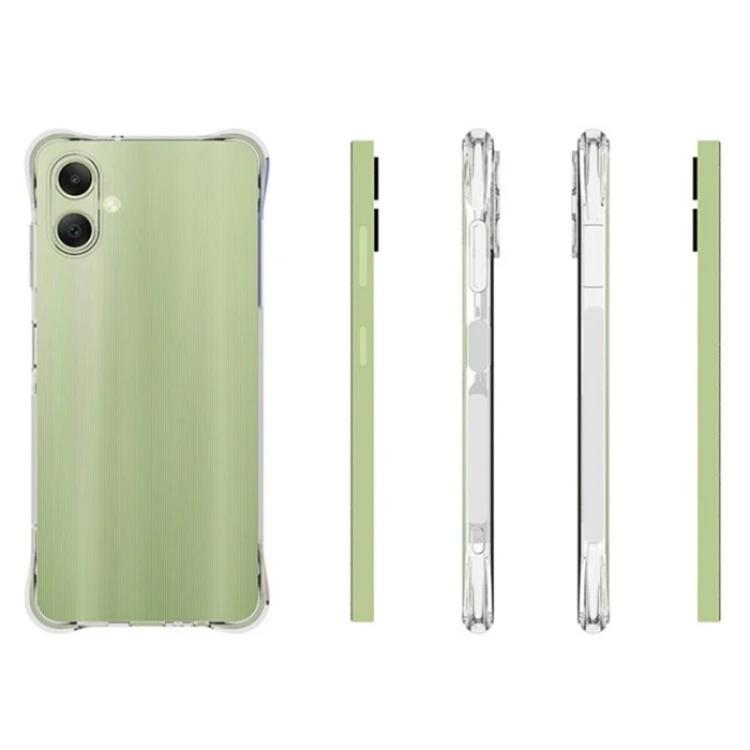 For Galaxy A06 4G WANLONFENG Transparent Four-Corner Shockproof TPU Phone Case with Screen Film - Transparent