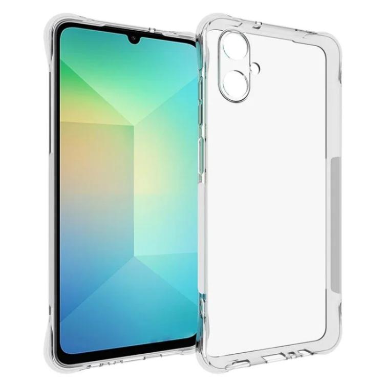 For Galaxy A06 5G WANLONFENG Transparent Four-Corner Shockproof TPU Phone Case with Screen Film - Transparent