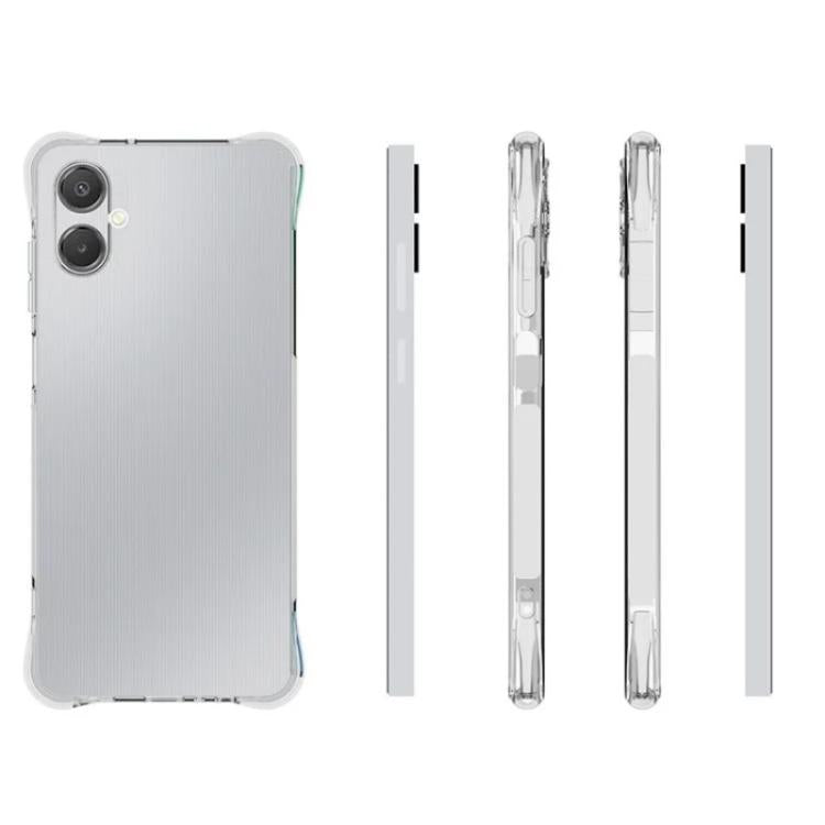 For Galaxy A06 5G WANLONFENG Transparent Four-Corner Shockproof TPU Phone Case with Screen Film - Transparent