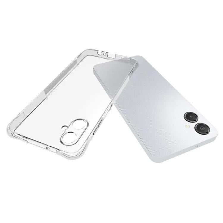 For Galaxy A06 5G WANLONFENG Transparent Four-Corner Shockproof TPU Phone Case with Screen Film - Transparent